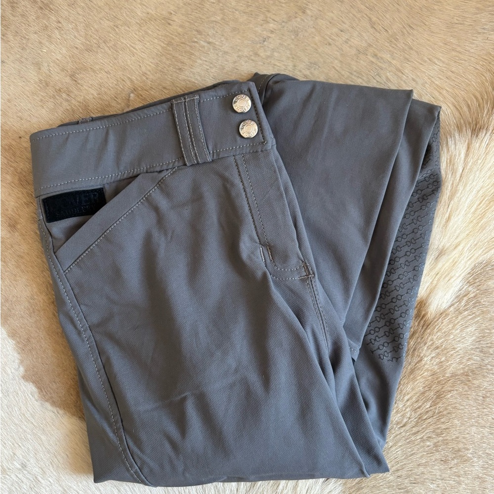 Grey Dover Saddlery Knee Patch Breeches